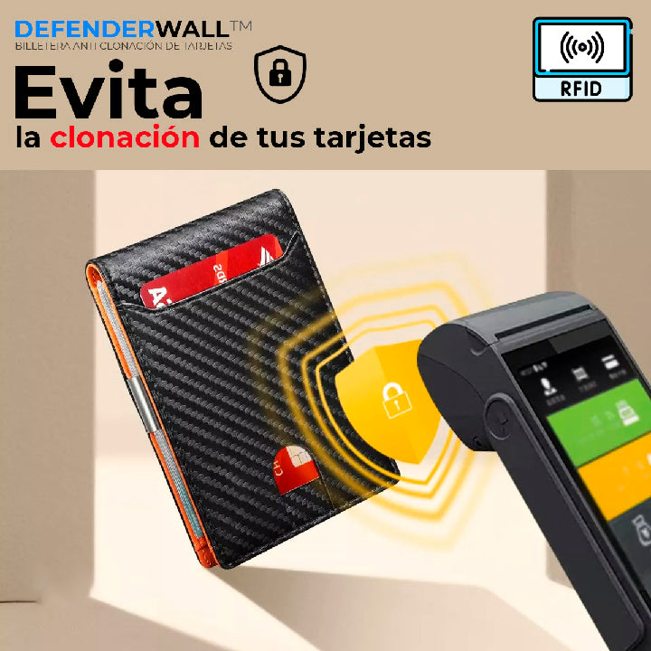 Billetera Anti Clonación con tecnología RFID Defenderwall™